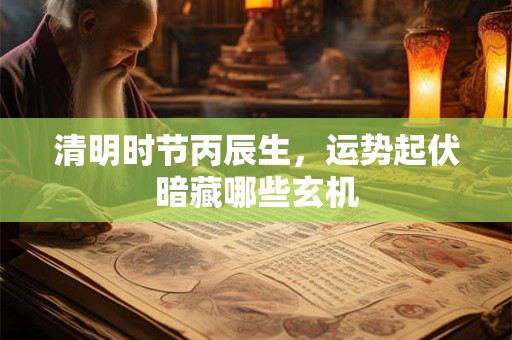 清明时节丙辰生，运势起伏暗藏哪些玄机