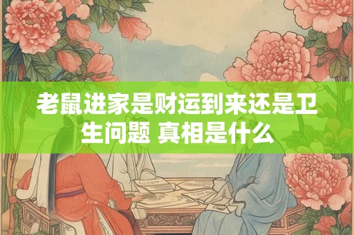 老鼠进家是财运到来还是卫生问题 真相是什么