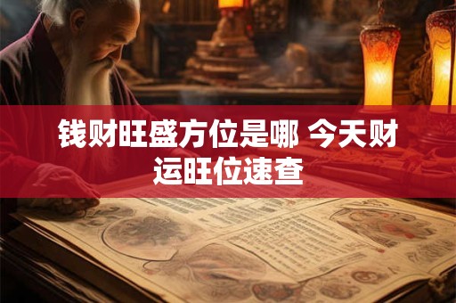 钱财旺盛方位是哪 今天财运旺位速查