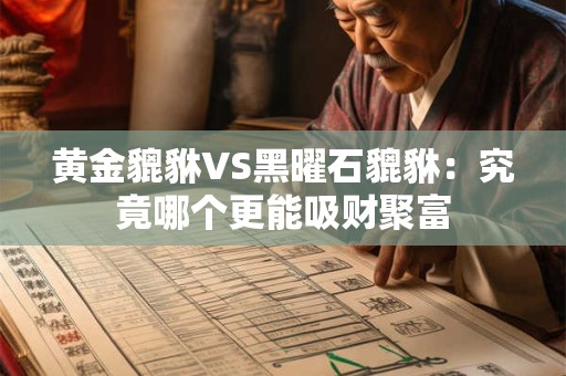 黄金貔貅VS黑曜石貔貅：究竟哪个更能吸财聚富