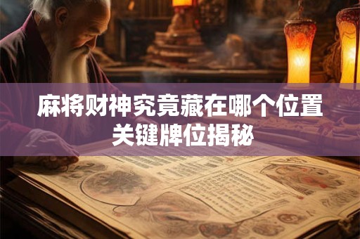 麻将财神究竟藏在哪个位置 关键牌位揭秘