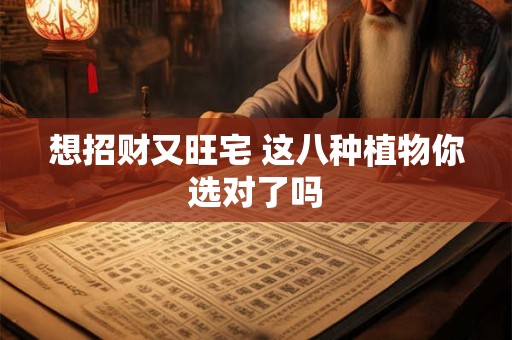 想招财又旺宅 这八种植物你选对了吗