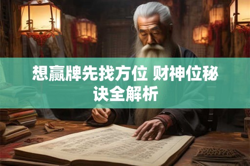 想赢牌先找方位 财神位秘诀全解析