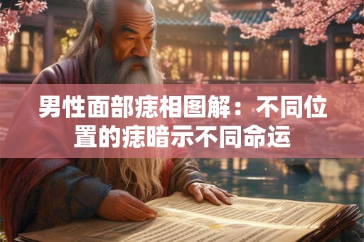 男性面部痣相图解：不同位置的痣暗示不同命运