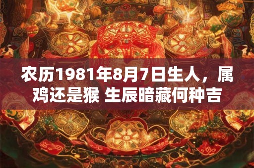 农历1981年8月7日生人，属鸡还是猴 生辰暗藏何种吉凶