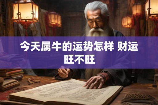 今天属牛的运势怎样 财运旺不旺