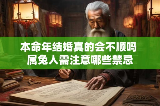 本命年结婚真的会不顺吗 属兔人需注意哪些禁忌