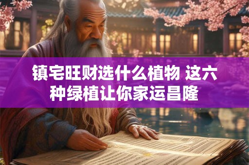 镇宅旺财选什么植物 这六种绿植让你家运昌隆
