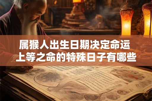 属猴人出生日期决定命运 上等之命的特殊日子有哪些