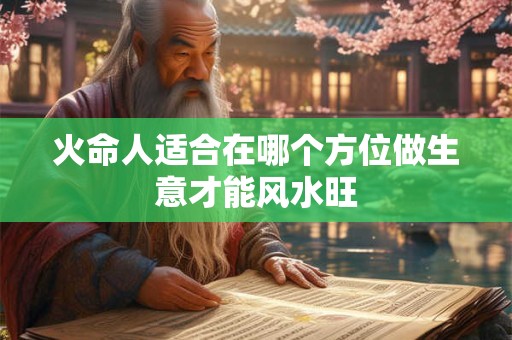 火命人适合在哪个方位做生意才能风水旺