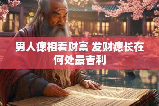 男人痣相看财富 发财痣长在何处最吉利