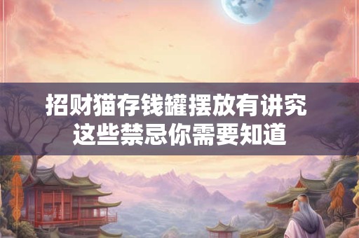 招财猫存钱罐摆放有讲究 这些禁忌你需要知道