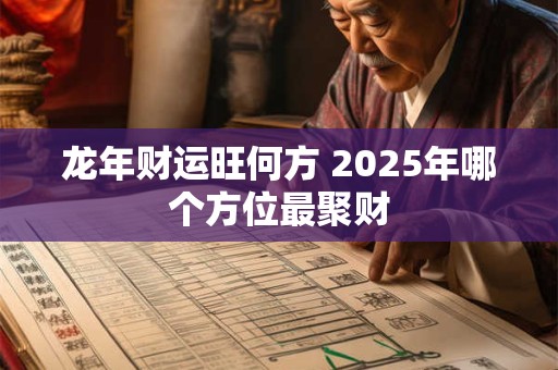 龙年财运旺何方 2025年哪个方位最聚财