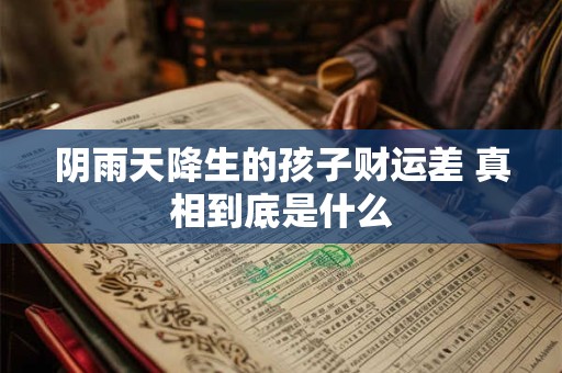 阴雨天降生的孩子财运差 真相到底是什么