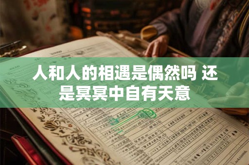 详细阅读:人和人的相遇是偶然吗 还是冥冥中自有天意 人和人的相遇是偶然吗 还是冥冥中自有天意