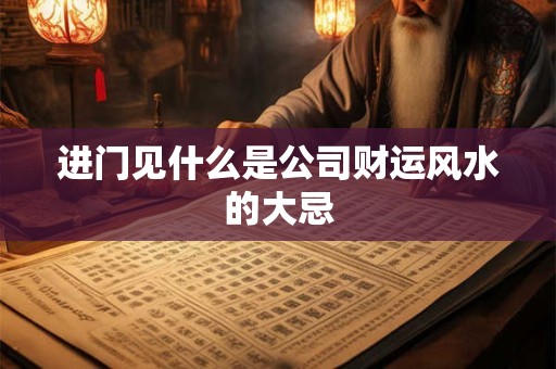 进门见什么是公司财运风水的大忌