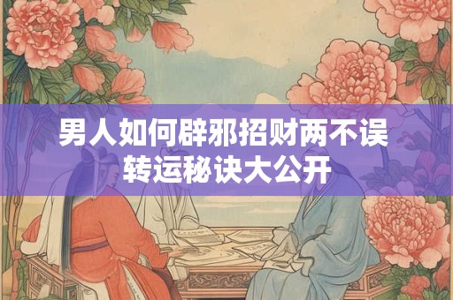 男人如何辟邪招财两不误 转运秘诀大公开