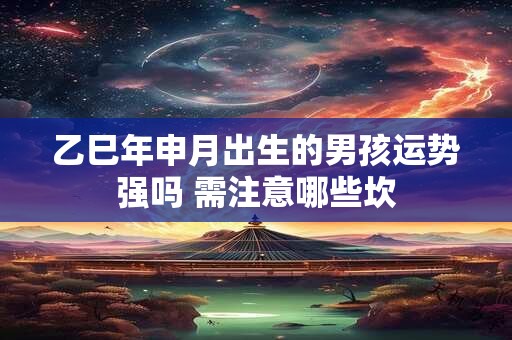 乙巳年申月出生的男孩运势强吗 需注意哪些坎