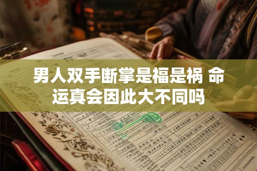 男人双手断掌是福是祸 命运真会因此大不同吗