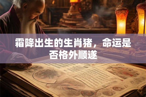 霜降出生的生肖猪，命运是否格外顺遂
