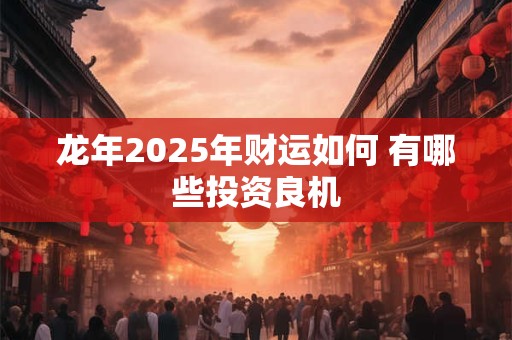 龙年2025年财运如何 有哪些投资良机