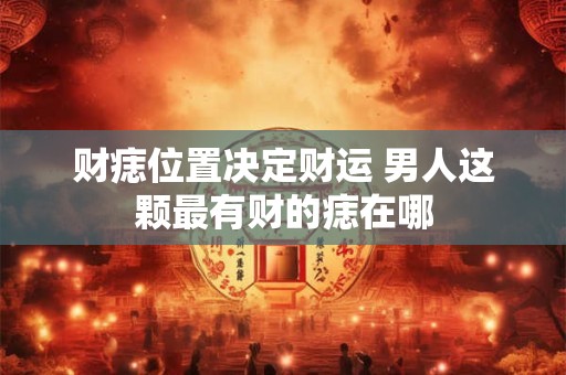 财痣位置决定财运 男人这颗最有财的痣在哪