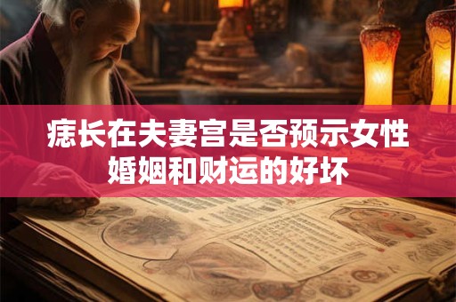 痣长在夫妻宫是否预示女性婚姻和财运的好坏