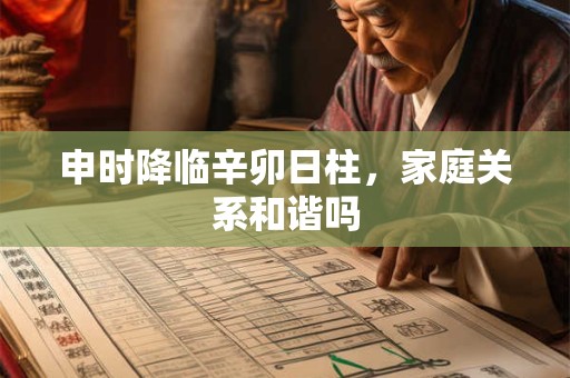 申时降临辛卯日柱，家庭关系和谐吗
