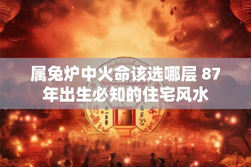 属兔炉中火命该选哪层 87年出生必知的住宅风水