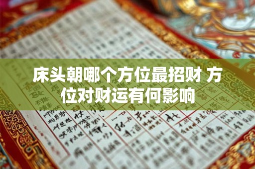 床头朝哪个方位最招财 方位对财运有何影响