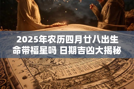 2025年农历四月廿八出生命带福星吗 日期吉凶大揭秘