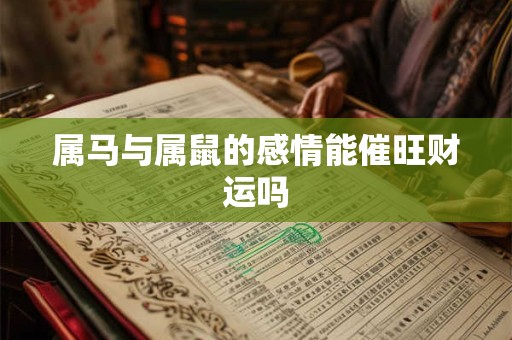 属马与属鼠的感情能催旺财运吗