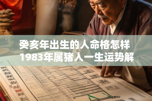 癸亥年出生的人命格怎样 1983年属猪人一生运势解析