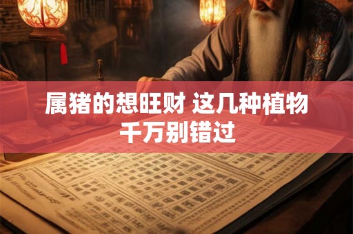 详细阅读:属猪的想旺财 这几种植物千万别错过 属猪的想旺财 这几种植物千万别错过