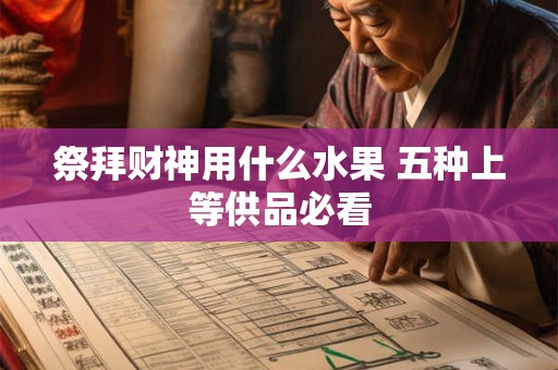祭拜财神用什么水果 五种上等供品必看
