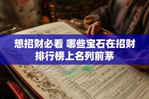 想招财必看 哪些宝石在招财排行榜上名列前茅