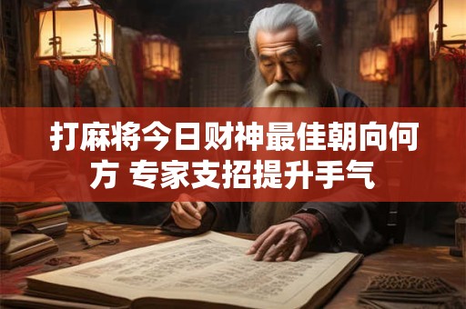 打麻将今日财神最佳朝向何方 专家支招提升手气
