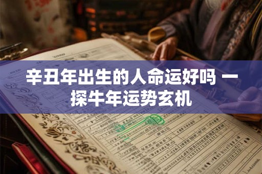辛丑年出生的人命运好吗 一探牛年运势玄机