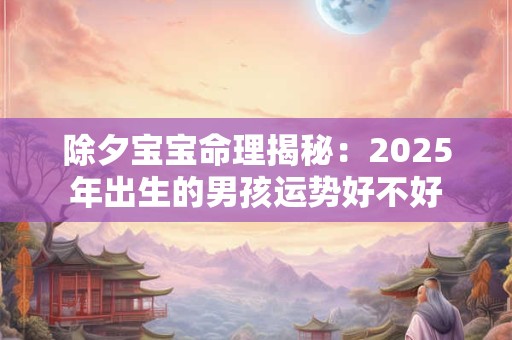 除夕宝宝命理揭秘：2025年出生的男孩运势好不好