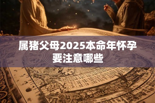 属猪父母2025本命年怀孕要注意哪些