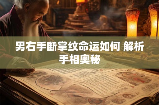 男右手断掌纹命运如何 解析手相奥秘