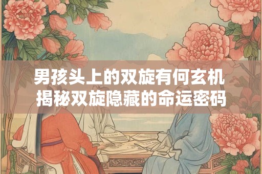 男孩头上的双旋有何玄机 揭秘双旋隐藏的命运密码