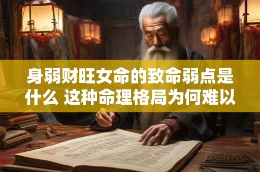 身弱财旺女命的致命弱点是什么 这种命理格局为何难以驾驭