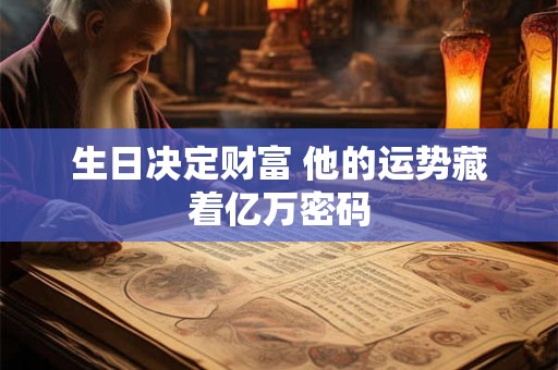 生日决定财富 他的运势藏着亿万密码