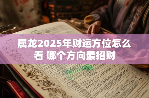 属龙2025年财运方位怎么看 哪个方向最招财