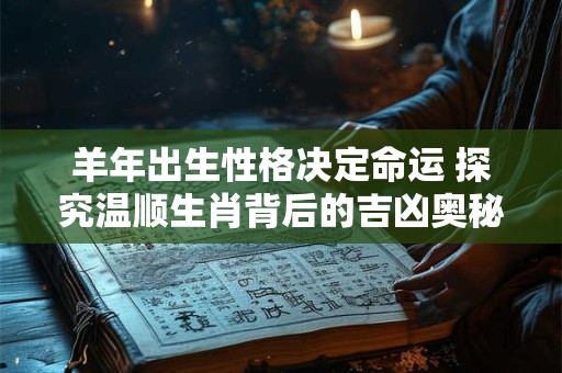 羊年出生性格决定命运 探究温顺生肖背后的吉凶奥秘