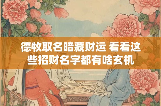 德牧取名暗藏财运 看看这些招财名字都有啥玄机