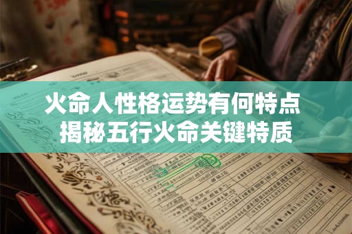 火命人性格运势有何特点 揭秘五行火命关键特质