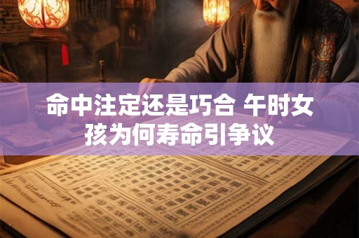 命中注定还是巧合 午时女孩为何寿命引争议