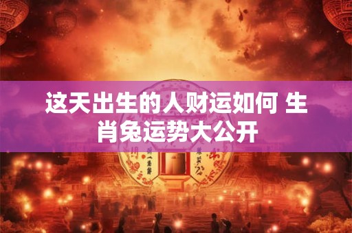 这天出生的人财运如何 生肖兔运势大公开